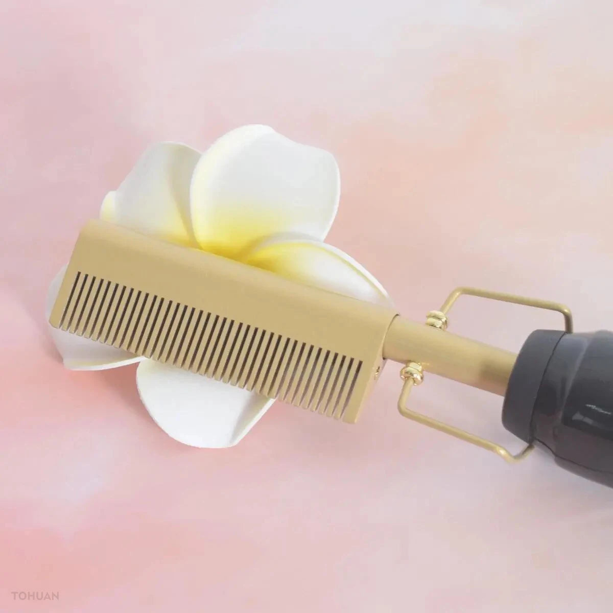 Multifisection Hair Saiderener Brosse plats fers à sec humide Utiliser le peigne chaud chauffage chauffant styler raide coiffure de fer à cheveux Curler Curler