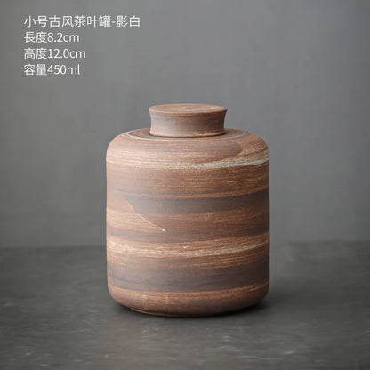 Handmade Ceramic Tea Cans Storage Jar Moisture-proof Sealing Tank Tea Box Storage Tanks Tea Container Storage Box Tea Organizer