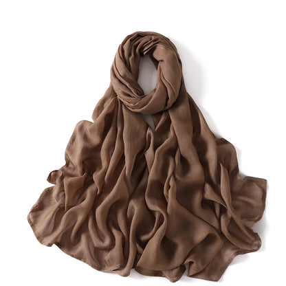 Muslimische Hijabs für Frauen Schal dünne einfache Schals Femme Musulman Soft Viskose Rayon Headscarf Islamic Turban Stirnband 200x85cm