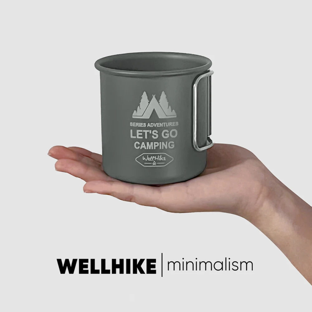 300 ml de taza de campamento Copa de aleación de aluminio Viaje turístico Tormenta de visitas Utensilios de picnic Ultralight Kitchen Setking Camping Cook witres de campamento