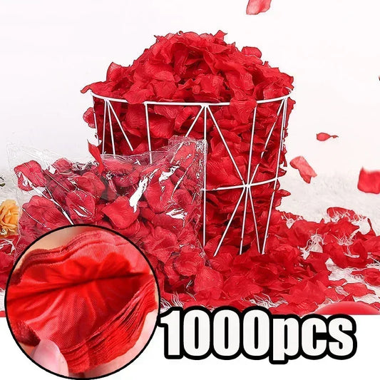 100/500/1000pc värikäs rakkaus romanttinen lämmin silkki ruusu keinotekoinen terälehdet hääjuhlat kukka suosii koriste ruusuja tarvikkeita