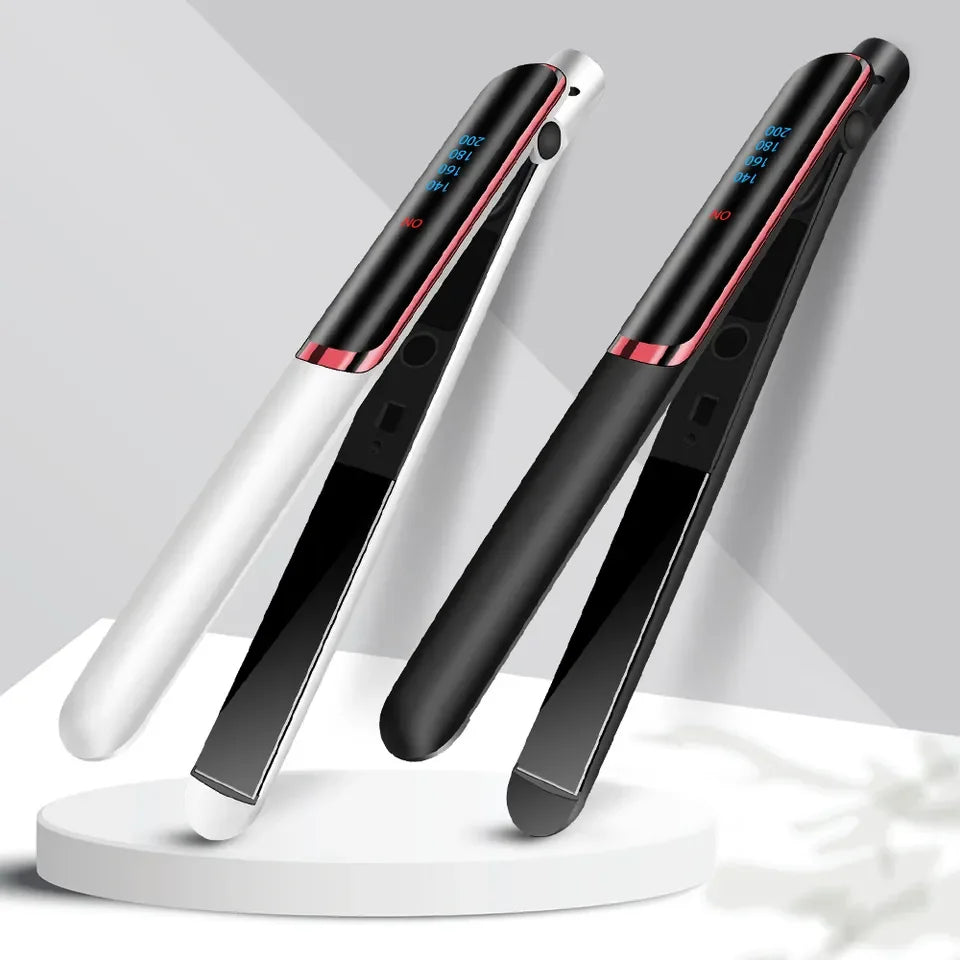 2 In 1 Portable Hair Straightener Flat Irons Straight And Curly Hair Ceramic 2022 Design Dual Voltage Hair Straightener