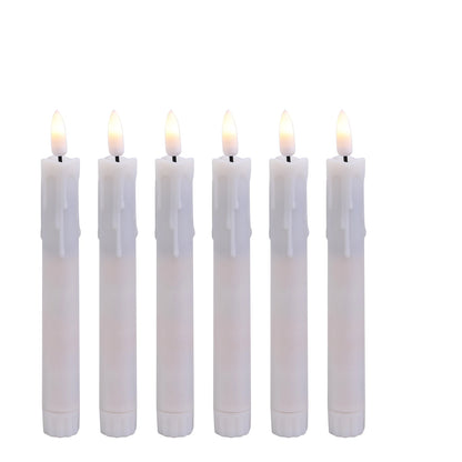 3/4/6/12 copë të ngrohta të bardha të bardha të shkurtra të shkurtra qirinj dekorativë LED, 7 inç/17.5 cm qirinj të rremë plastikë realistë realistë