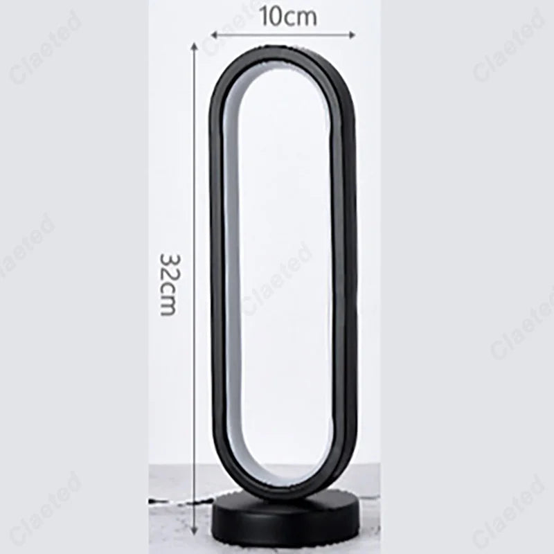 LED Oval Desk Lamp Retro Simple Dimmable USB Plug-in Bedroom Bedside Lamp Warm Bar Restaurant Atmosphere Decoration Lighting