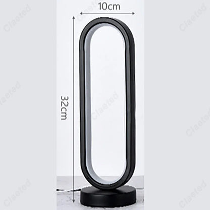 LED Oval Desk Lamp Retro Simple Dimmable USB Plug-in Bedroom Bedside Lamp Warm Bar Restaurant Atmosphere Decoration Lighting