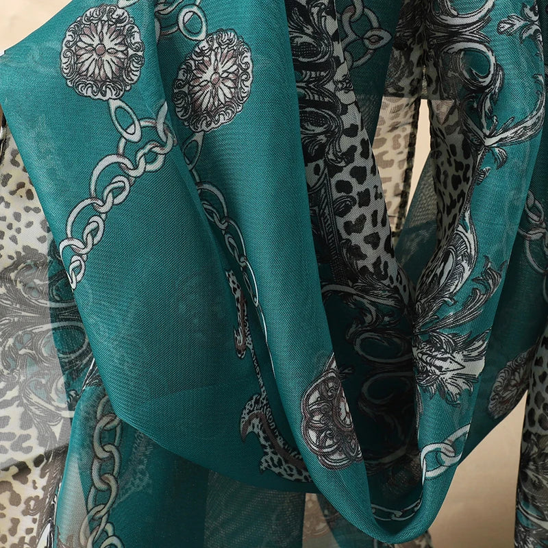 Nieuw modeprintontwerp vrouwen zijden sjaal sjaal elegante hoofddoek convinient bandage hijabs chiffon moslim wrap sjaals