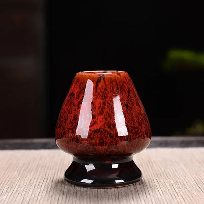 Japanese Ceramic Matcha Green Tea Chasen Holder Stand Bowl Bamboo Whisk Grinder Brushes Tea Tools Holder Tea Accessories Teaware