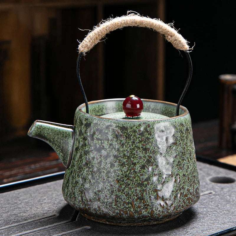 400ml Retro Japanese Kungfu Teapot Ceramic Tea Set Yixing Teapot Clay Puer Tea Pot and Cup Set Teeware Teware Water Kettle Pots