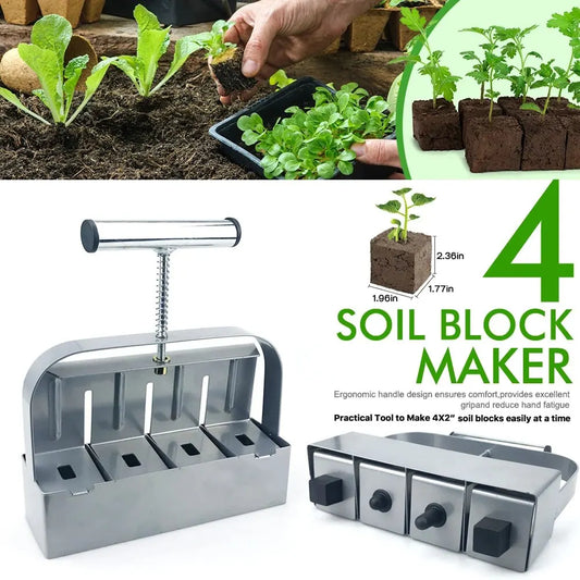 Handheld -Sämlingsblockblockhersteller 2 Zoll Böden Blockierwerkzeug zum Sämlingsdarmgartengartenversorgungen verwendet