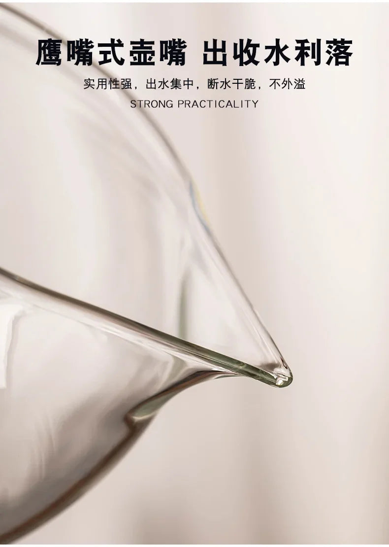 2024 New Glass Automatic Tea Set for Household Light Luxury High-end Teacup Magnetic Teapot Lazy Tea Maker