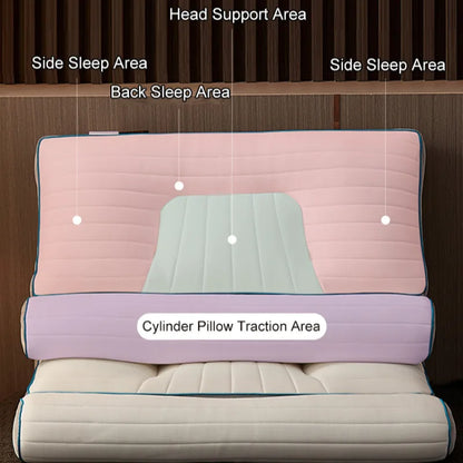 Cuscino anti-trazione domestico protezione del sonno cervicale colonna cervicale grano saraceno + foglio di lattice + cuscino singolo piuma ultra-fine