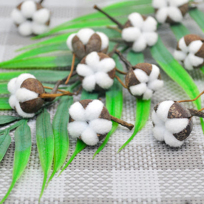 12 Flores naturais de Kapok Artificial Sala de casamento de algodão Decoração de páscoa Supplência