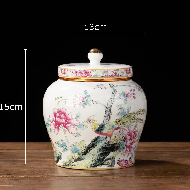 Blue and White Porcelain Tea Canister Ceramic Tea Organizer Box Storage Jars Desk Decoration Tea Jar Coffee Container Tea Caddy