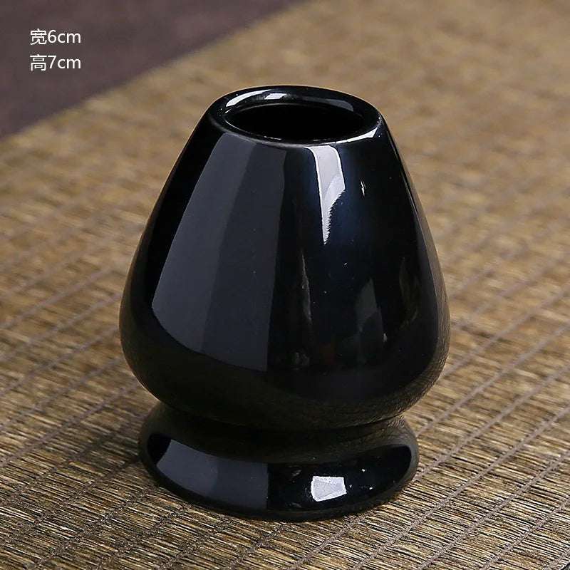 Japanese Ceramic Matcha Green Tea Chasen Holder Stand Bowl Bamboo Whisk Grinder Brushes Tea Tools Holder Tea Accessories Teaware