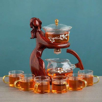 Heat-resistant Glass Teapot Holder Base Tea infusers Tea Ware Automatic Tea Set  Making  Kungfu Teapot