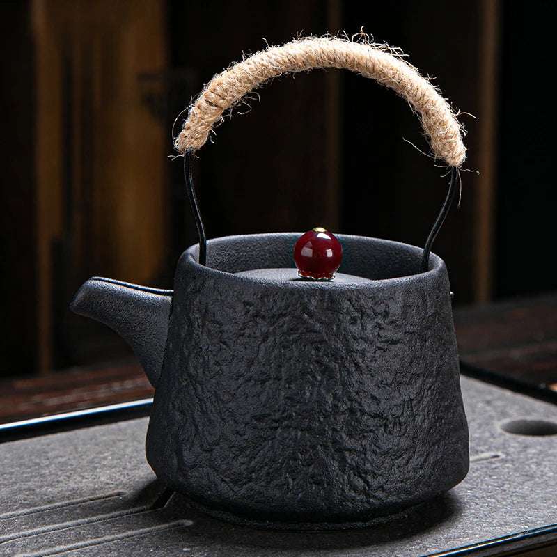 400ml Retro Japanese Kungfu Teapot Ceramic Tea Set Yixing Teapot Clay Puer Tea Pot and Cup Set Teeware Teware Water Kettle Pots