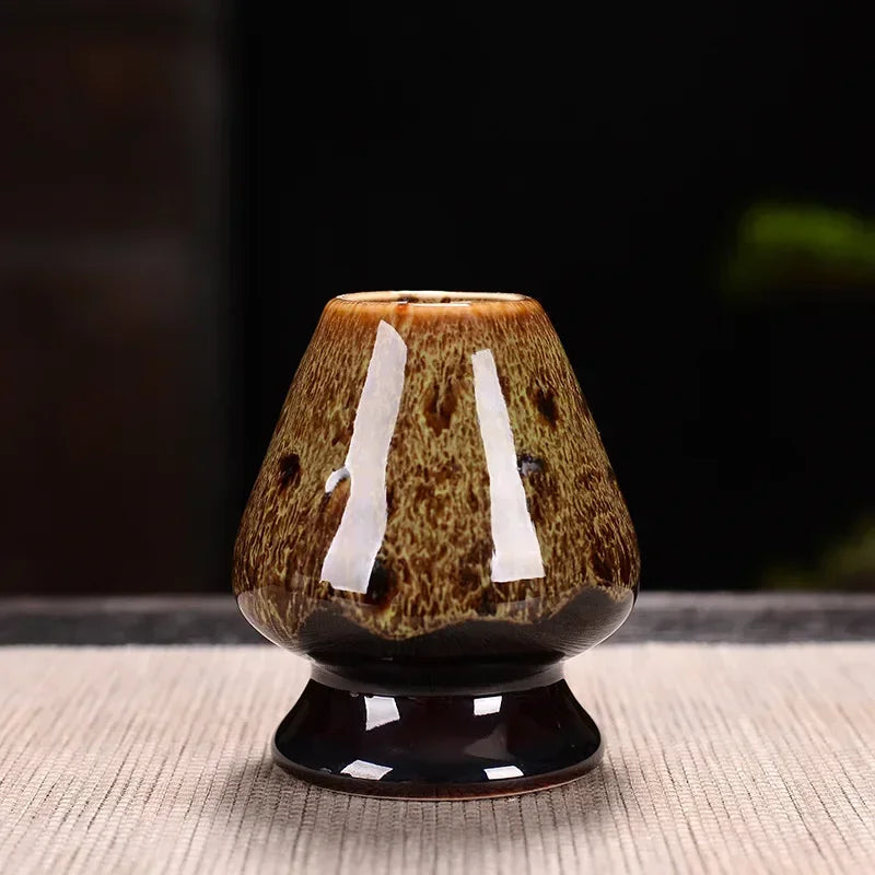 Japanese Ceramic Matcha Green Tea Chasen Holder Stand Bowl Bamboo Whisk Grinder Brushes Tea Tools Holder Tea Accessories Teaware