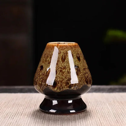 Japanese Ceramic Matcha Green Tea Chasen Holder Stand Bowl Bamboo Whisk Grinder Brushes Tea Tools Holder Tea Accessories Teaware