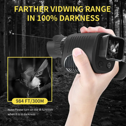 Dispositif de vision nocturne infrarouge HD R7 5x Zoom Digital Monocular Telescope 1080p Outdoor Camera with Day & Night Dual Use for Hunting