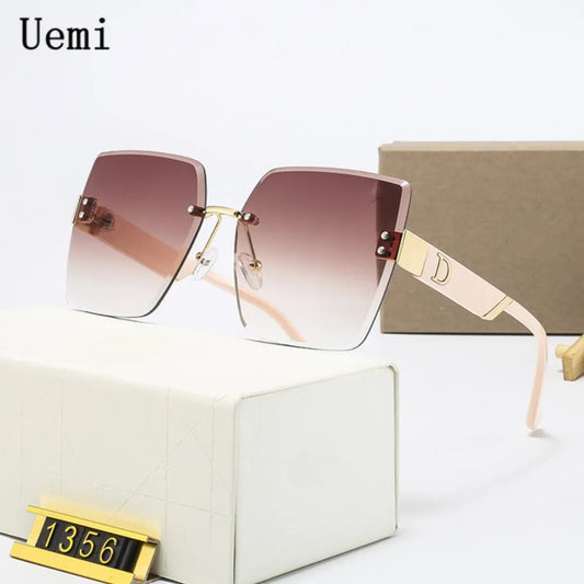 Nowa moda luksusowa marka Bezprzewodowe okulary przeciwsłoneczne dla mężczyzn Designerskie Kwadratowe okulary słoneczne Słoneczne Kobiety