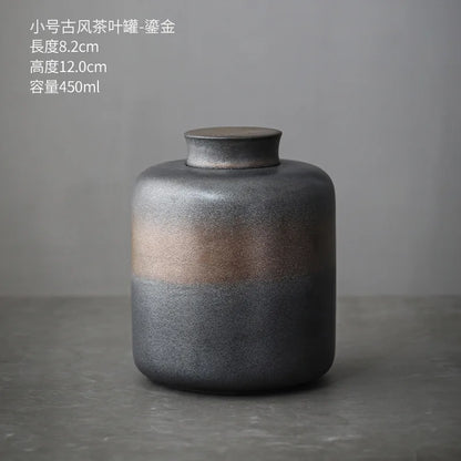 Handmade Ceramic Tea Cans Storage Jar Moisture-proof Sealing Tank Tea Box Storage Tanks Tea Container Storage Box Tea Organizer