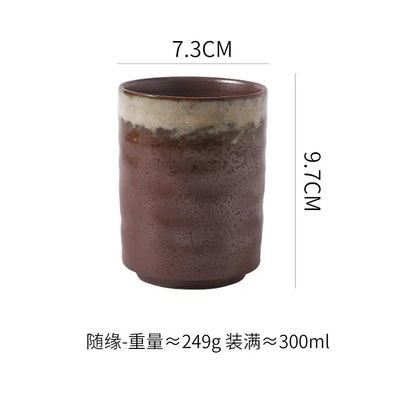 Ceramic Water Cup Creative Japanese Sushi Set Cup Office Water Cup Conference Cup Large Capacity Simple Water Cup Tableware