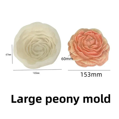 New 3D Rose Bouquet Candle Silicone Mold Chrysanthemum Flower Cluster Resin Mold Flower Peony Gypsum Mold Valentine's Day Gift