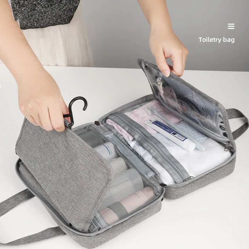 Travel Hanging Toiletry Bag Water-proof Cosmetic Storage Bag Bathroom Beauty Wash Bag  AccessoryTowel Bag Wet Dry Separated Bag