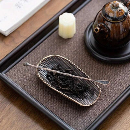 2Pcs/Set Alloy Weaving Chaze Tea Shovel Set Handmade Coffee Bean Taking Tools Traditional Kung Fu Tea-scoop Accessories