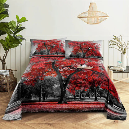 Krásné květiny vzor vzor vzorového lůžka domácí digitální tisk Polyester postel plochý plech s polštářem tiskovou postelí