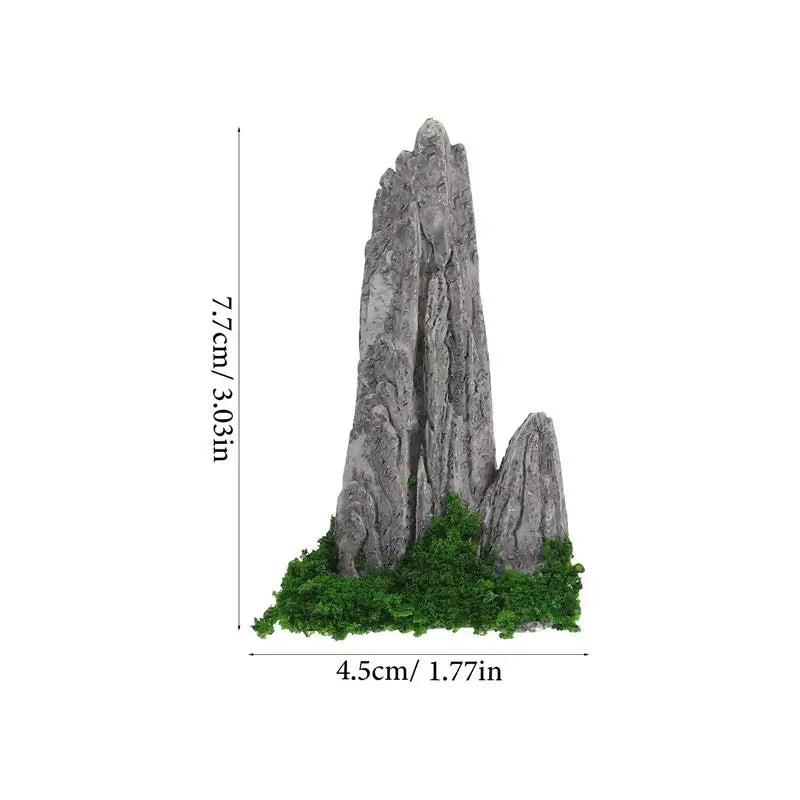 8 pcs décor micro paysage extérieur jardin mini ornement de fusée délicate de la statue de montagne délicate décoration
