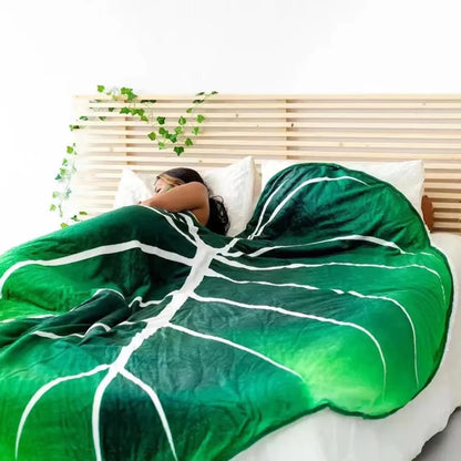Teplá nadýchaná prikrývka pre dospelých Super Soft Giant Leaf Deka pre posteľ pohovky Gloriosum prikrývka Domáca dekorácia hodí uterák Cobertor