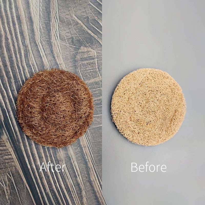 Cup Mat Natural Loofah Fibre Coaster Teapot Pad Absorb Water Teaware Home Creative Kung Fu TeaSet Tea Ceremony Accessories 3 PCS