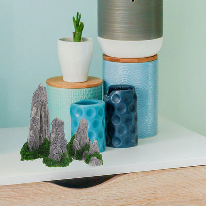 8 DC -k dekoráció mikroválcapán kültéri kerti mini rockery dísz finom hegyi szobor otthoni dekoráció