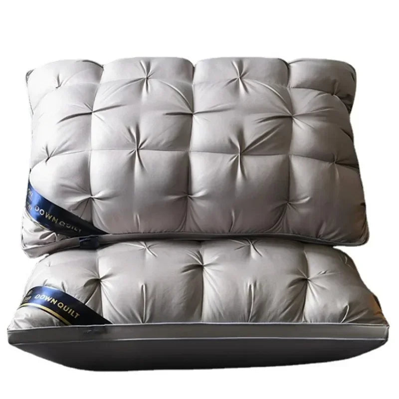 Luxo 3D de pão de pão e travesseiros de cama para dormir 100% de algodão com suporte macio de enchimento natural