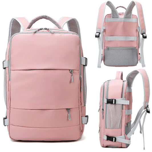 Travel Backpack Women grote capaciteit Waterdichte anti-diefstal Casual Daypack Bag met bagageband & USB-laadpoort rugzakken