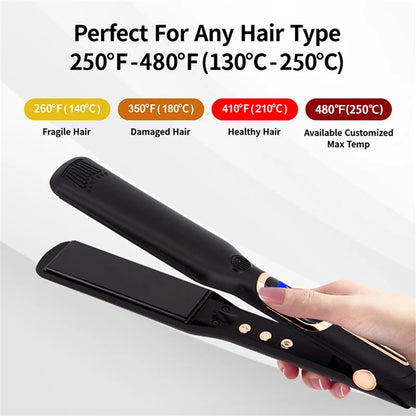 Hair Straightener Brush Hot Comb Flat Irons Dual Voltage Hair Styling Tools