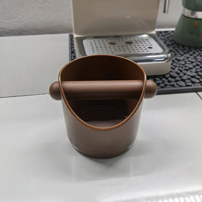 1pc Mini Absorbent Espresso Knock Box Household Straight Mouth ABS Plastic Coffee Knocking Slag Bucket