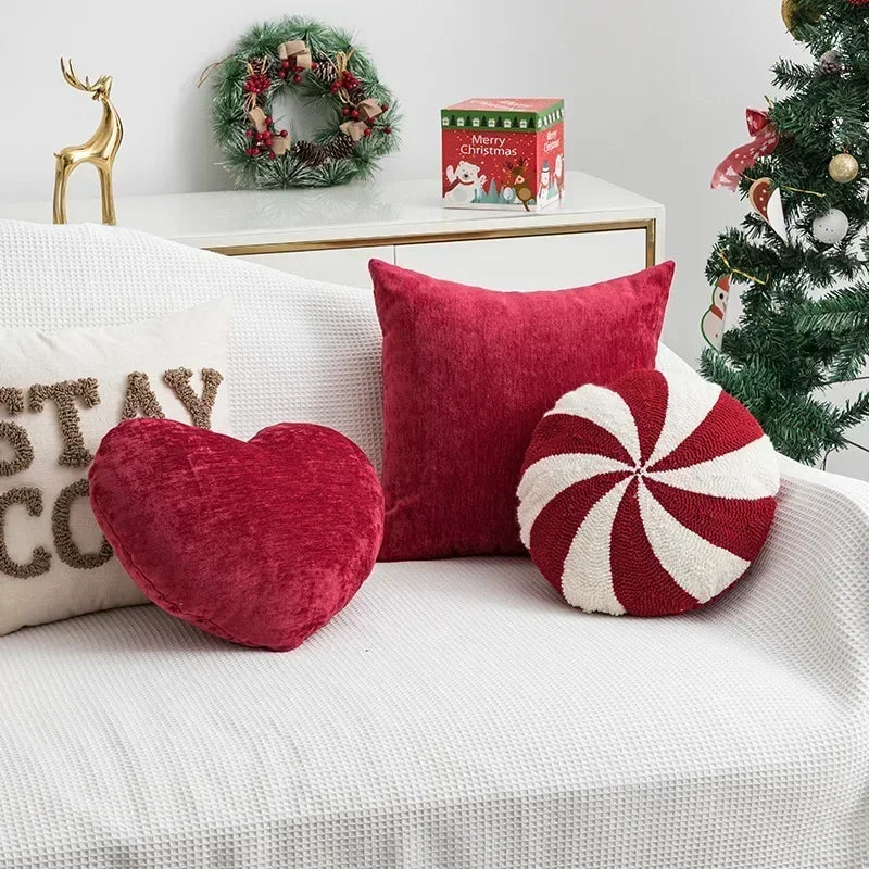 Karácsonyi mankók karácsonyi cukorka párnák fesztivál heteromorf dekoratív párnák kanapé karácsonyi dekorációkhoz 2024
