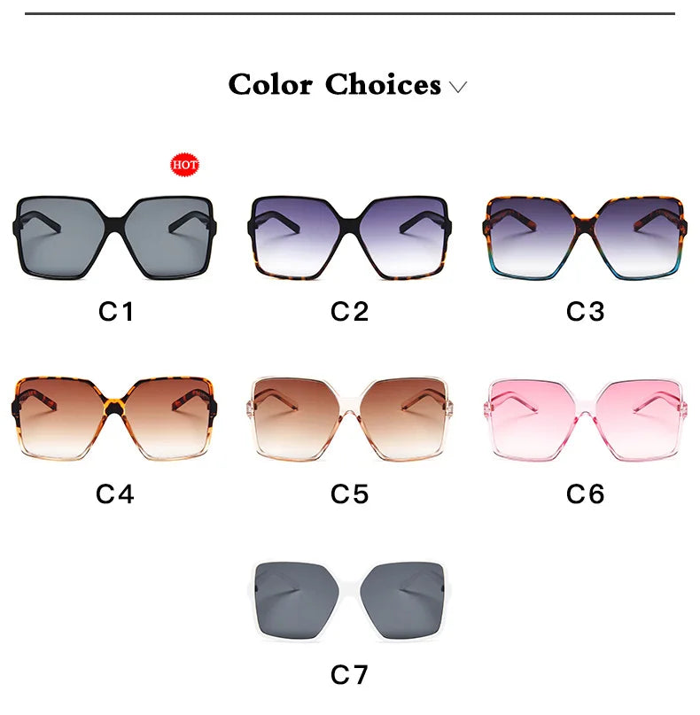 Mulheres Mulheres de O Grande lados de lados de pântano Designer de marca de plástico feminino óculos UV400