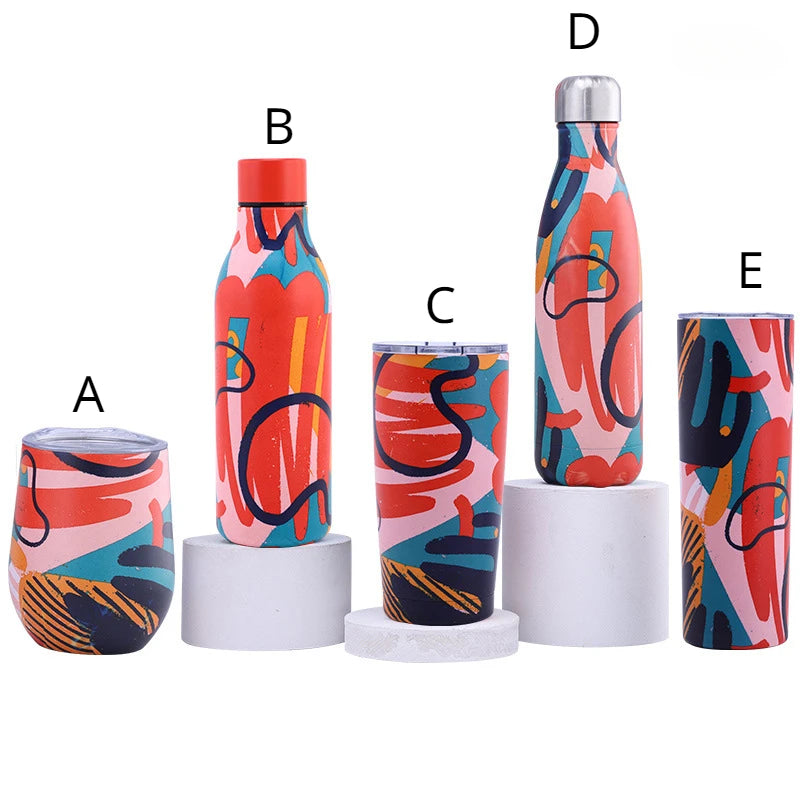 Cup Thermal Bottle for Coffee Travel Mug Insulated Tumbler School Water Bottle Stainless Steel Thermo Thermos Hot Themo Carry