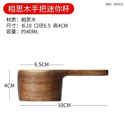 Natural Solid Wood Finnish Cup Outdoor Camping Mug Natural Acacia Wooden Tea Cup Milk Tea Wine Cup Portable Anti Scalding