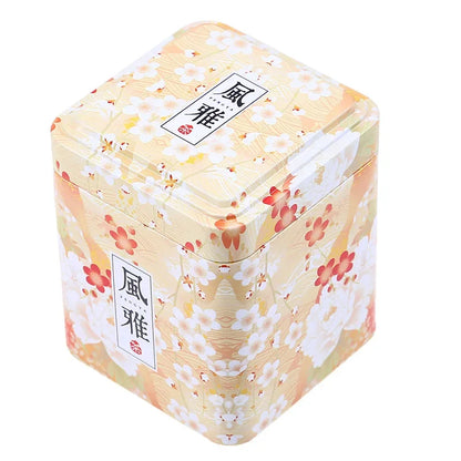 Mini Iron Tin Storage Box Tea Coffee Caddy Square Sealed Packaging Box Canister Vintage Tea Cans Kitchen Storage Container Jar