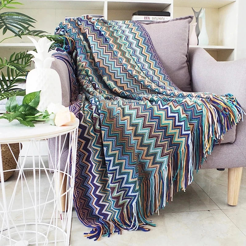 Boho -Bett Plaid Decke Geometrie Aztec Baja Decken Ethnische Sofa Cover Slipcover Dekor Wurf Wandhänge Wandteppich Cobertor Cobertor