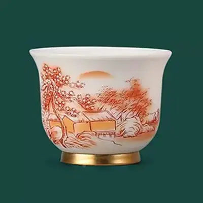 China Ceramic Unusual Glaze Jingdezhen Porcelain Cup Glaze Aesthetic For Kung Fu Puer Oolong Tieguanyin Flower Tea Ceremony