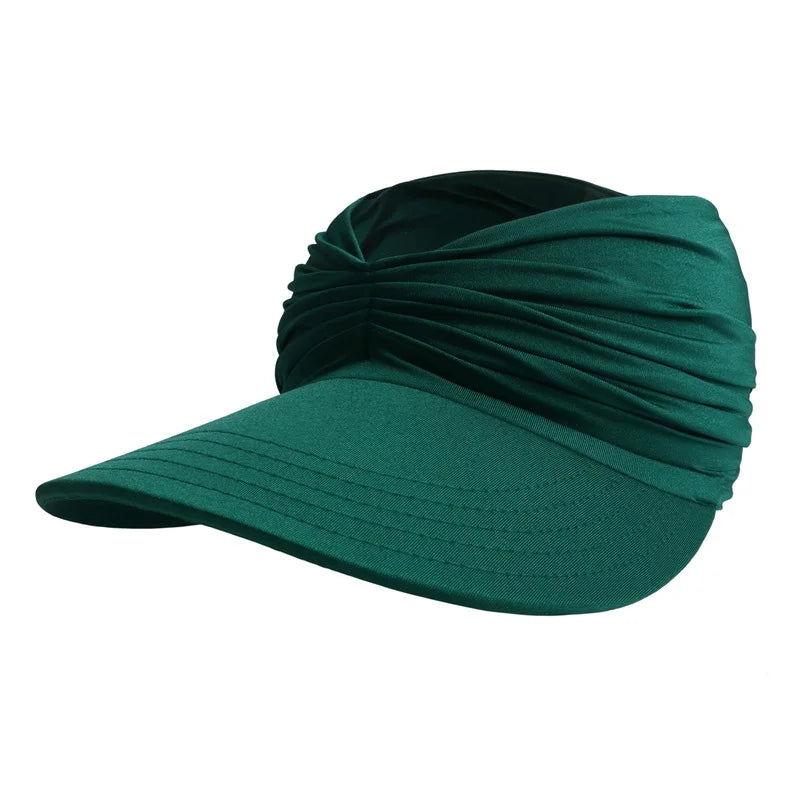 Frauen S Sun Visor Hüte UV -Schutz Open Top Hats Wide Bim Beach Caps für Sportgolfwandern