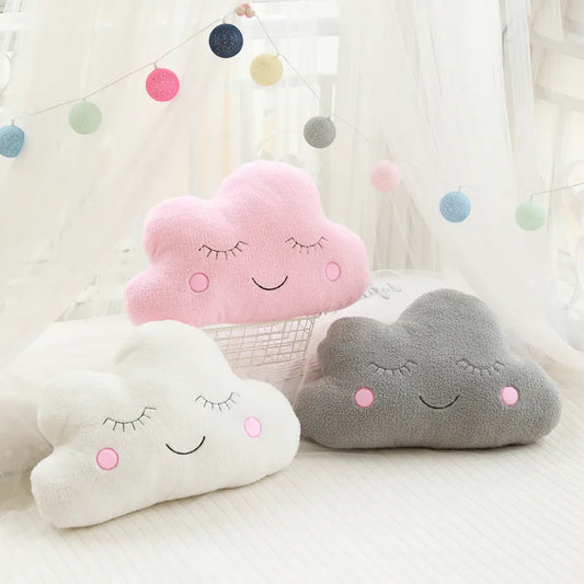 Pernă pentru dormitor pentru casă Serie confortabilă Sky Plush Plush Plush Cloud Cloud Moon Rain Star Canapea Backrest pentru copii decor