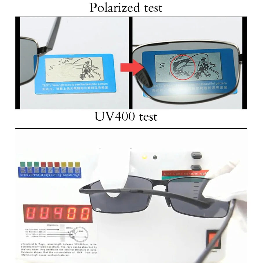 Aoron polariserede solbriller herre/kvinder, der kører spejl Sun Glasses Metalramme Goggler UV400 Anti-Glare Solbriller Engros