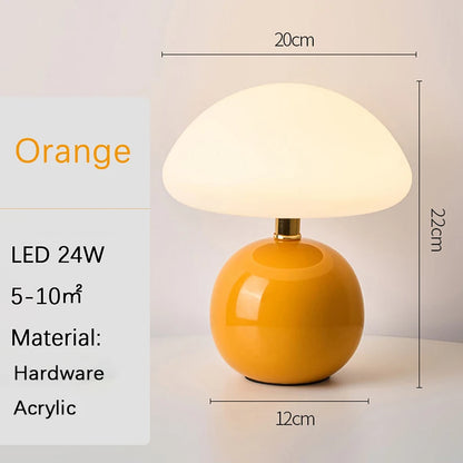 A pink/orange/red/white/beige USB socket decorative table lamp for room light decorative lamp, night light, desk light.
