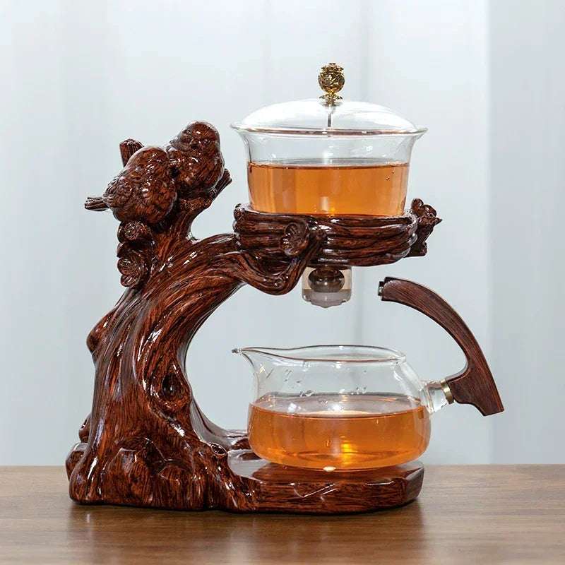 Heat-resistant Glass Teapot Holder Base Tea infusers Tea Ware Automatic Tea Set  Making  Kungfu Teapot